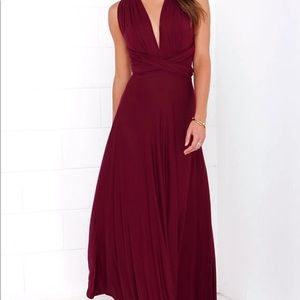Red/burgundy multi wear dress!